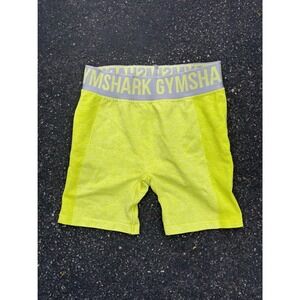 Gymshark Women's‎ Yellow High Waist Bike Shorts Activewear Medium